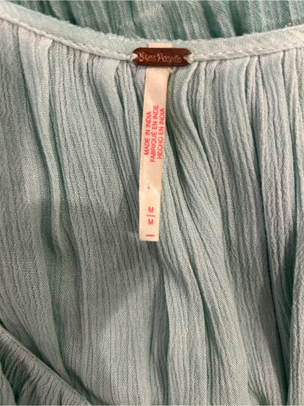 Free People If Only Skirt Set In Harbor Mint Rayon Gauze Asymmetrical Ruffle - Picture 2 of 6